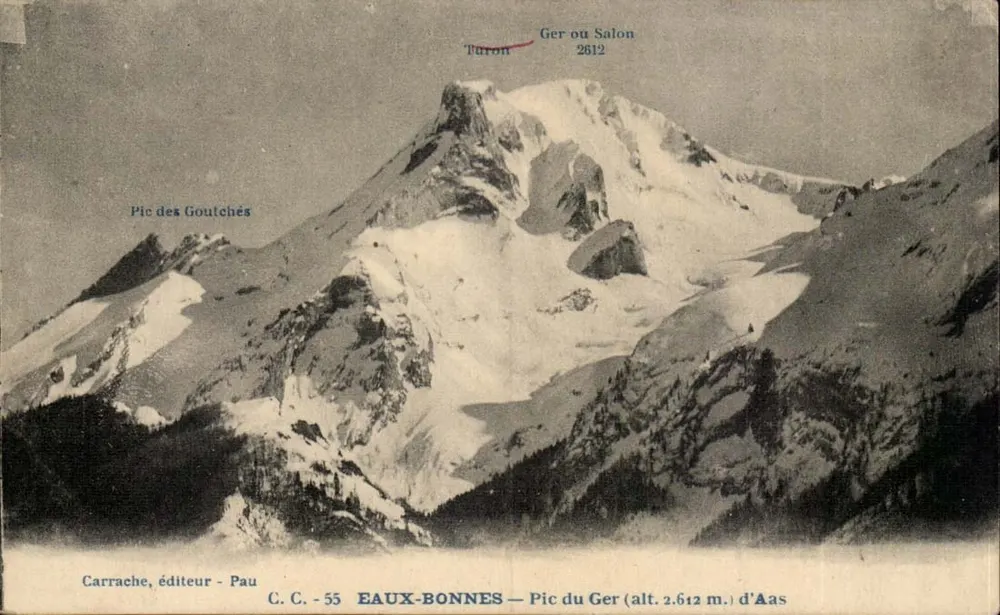 Pic du Ger ou Salon — Eaux-Bonnes — Carrache, editor — Pau, C.C. — 55 - Frente