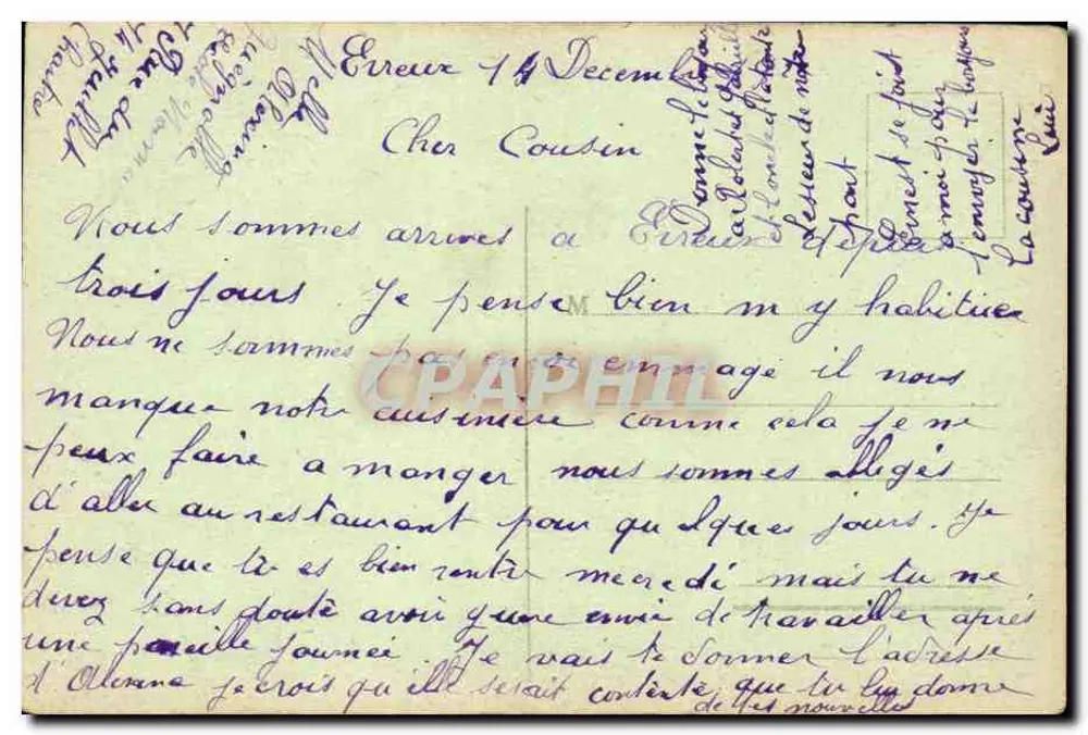 Évreux (Eure) - Vista Geral — G. Fournail, editor, Dreux - Verso