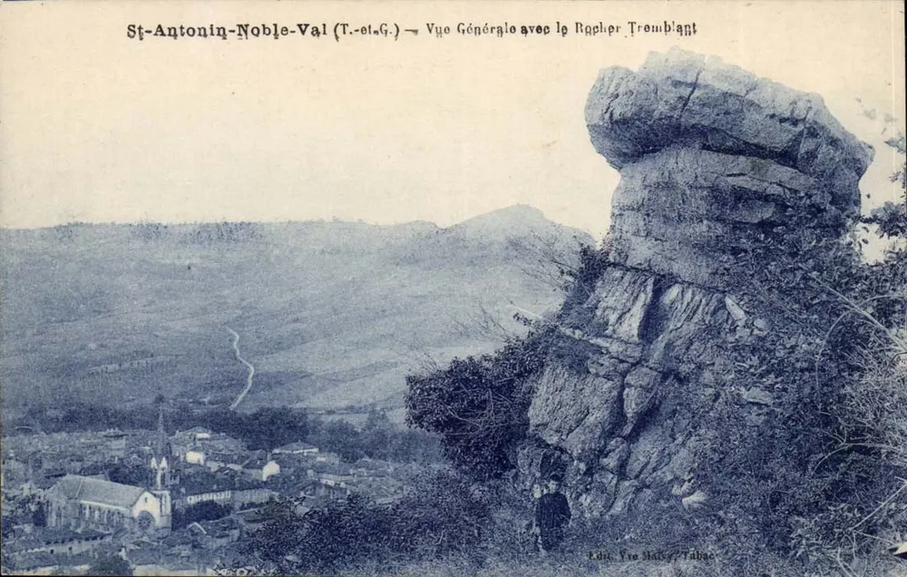 St-Antonin-Noble-Val (T.-et-G.) — Allgemeine Ansicht mit dem Rocher Tromblant — Verlag Yvo Malvy-Talbac - Vorderseite