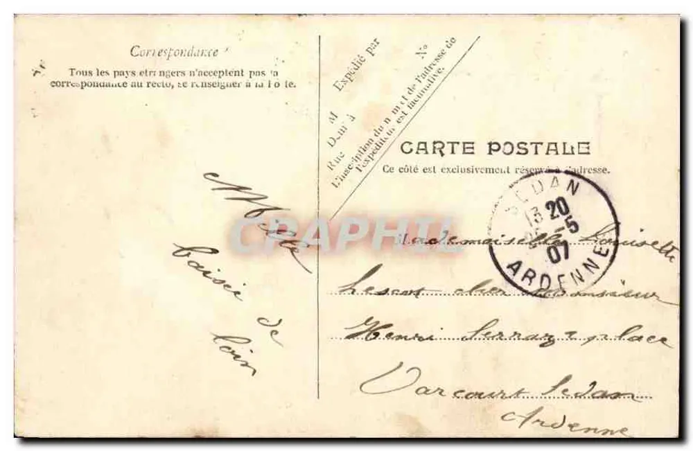 Boulogne-sur-Mer — Les Jardins du Casino — Unbekannter Verlag, Seriennummer nicht sichtbar - Rückseite