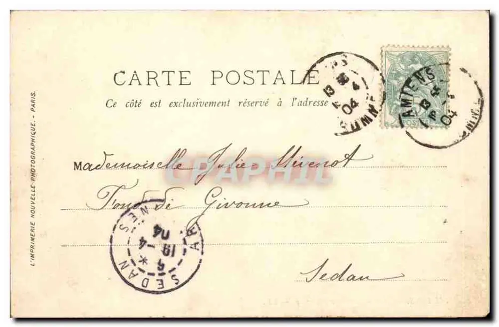 Amiens — Estátua de Pierre l'ermite — LL. — N°26 - Verso