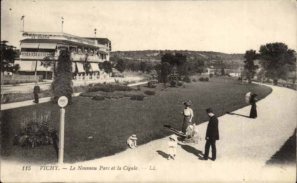 Vichy — Der Neue Park und die Cigale — LL, n°115 - Vorderseite