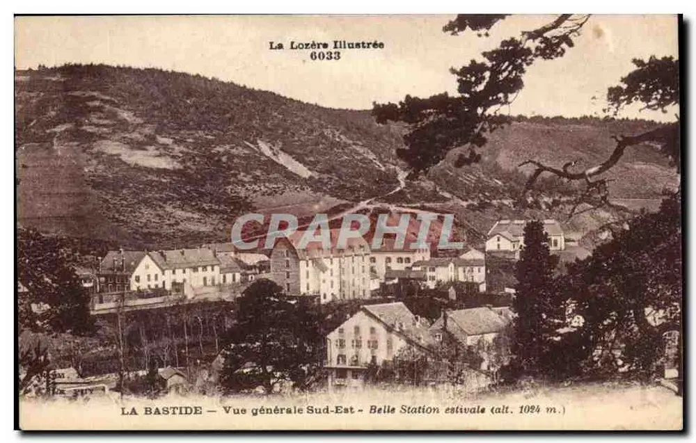 La Bastide — Allgemeiner Blick nach Südosten — Schöne Sommerstation (Höhe 1024 m.) — La Lozère Illustrée 6033 - Vorderseite