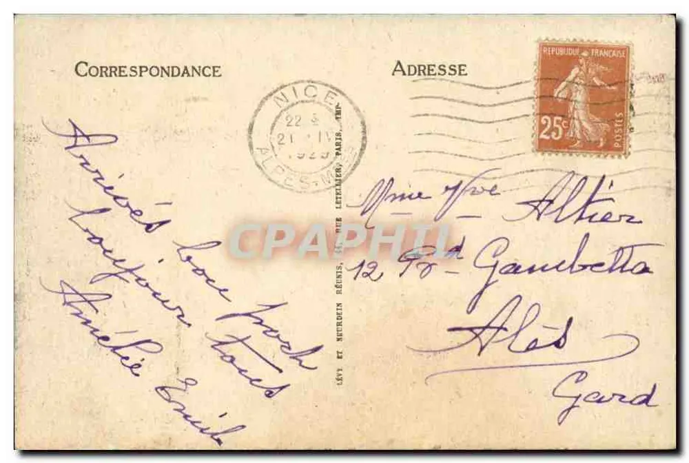 Juan-les-Pins — A Praia — LL - Verso