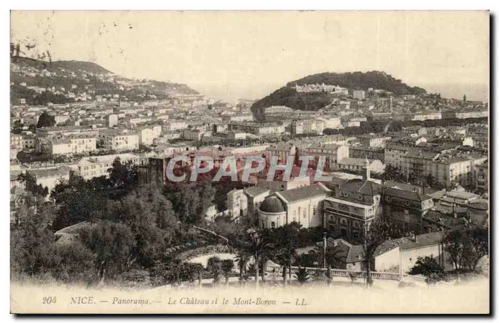 NICE — Panorama — Il Castello e il Mont-Boron — I.L. - Recto