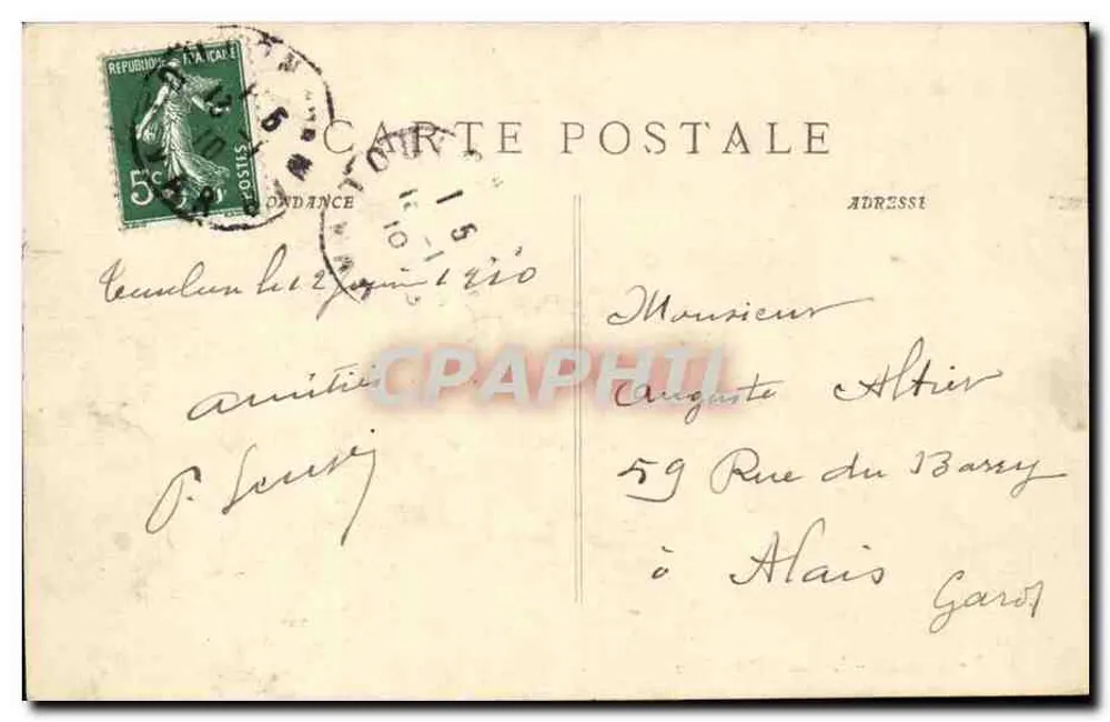 Toulon - A Escola Rouvière — P. Ruat, editor, Marselha, n° 4678 - Verso