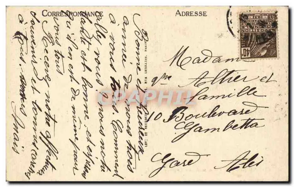 Nice — A Promenade dos Ingleses — Gunard, n°25 - Verso