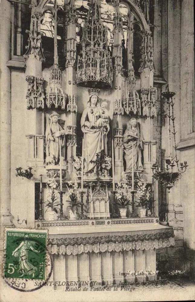 Saint-Florentin (Yonne) — Altarretabel der Marien-Altar — Impr. et Lib. E. Pergola - Vorderseite