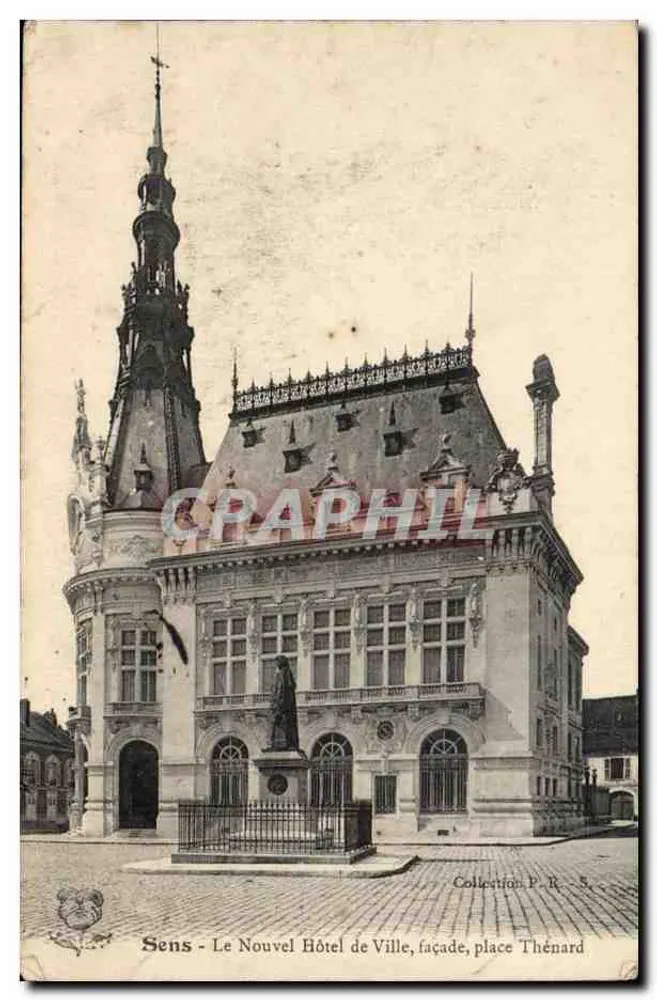 Sens - Das Neue Rathaus, Fassade, Place Thénard — Collection P. R. - 5 - Vorderseite