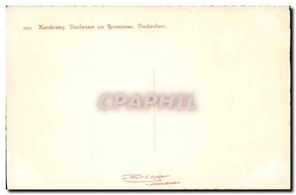 Daubensee am Gemmipass — Daubenhorn — Thor-L. Oygar, Adolfshafen - Rückseite