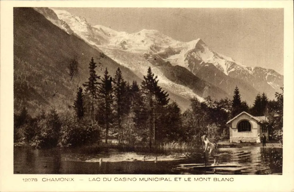 Chamonix — See des Casino Municipales und Mont Blanc — Verleger Braun & Cie, Nr. 12078 - Vorderseite
