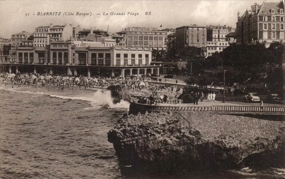 Biarritz (Côte Basque) — Grande Plage — Wydawca Bloch bracia, Bordeaux - Awers