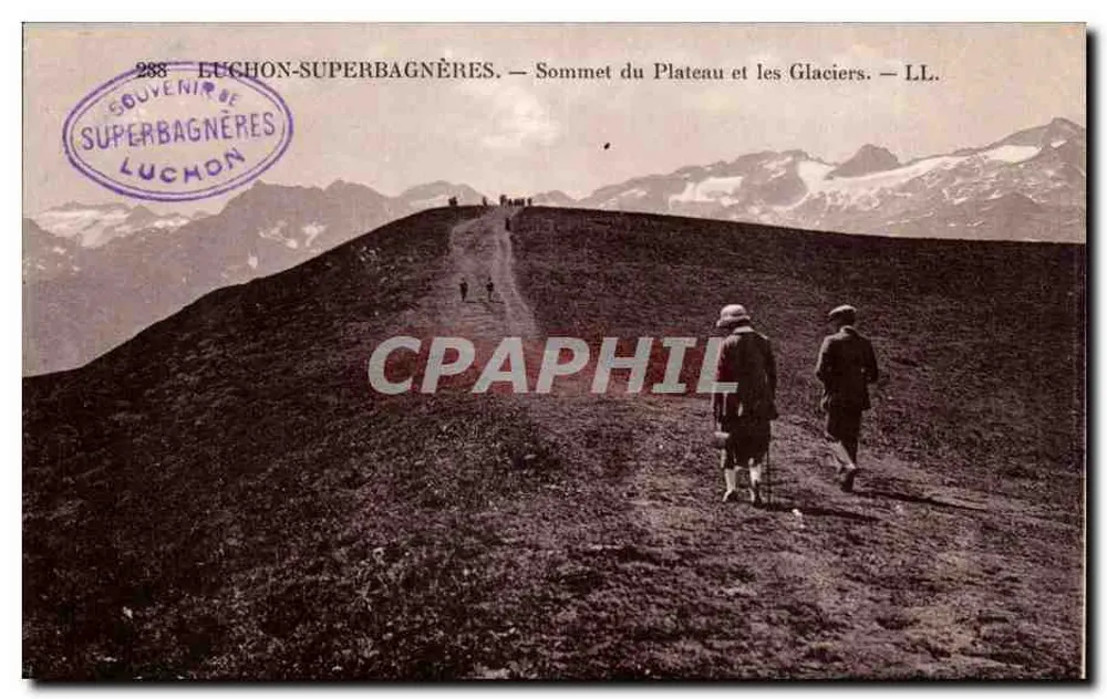 Luchon-Superbagnères — Gipfel des Plateaus und die Gletscher — LL. - Vorderseite