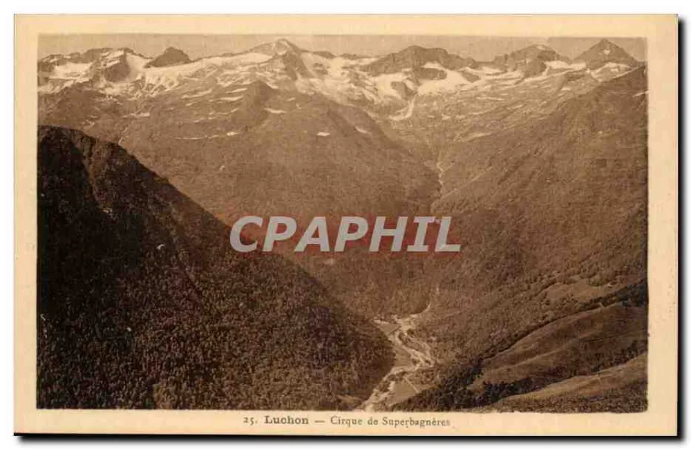 Luçhon — Cirque de Superbagnères — Editor Lacanal, n°25 - Frente