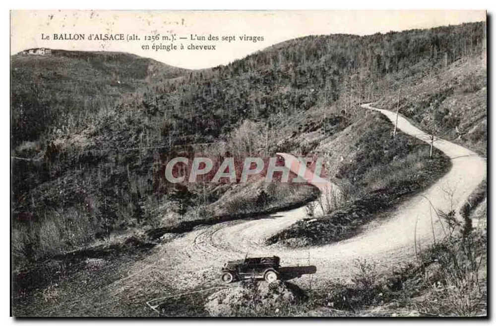 Der BALLON d'ALSACE (alt. 1256 m.) — Einer der sieben Haarnadelkurven - Vorderseite