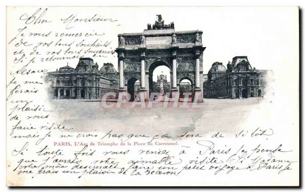 Paris, Der Arc de Triomphe der Place du Carrousel — unbekannter Verlag, Seriennummer nicht sichtbar - Vorderseite
