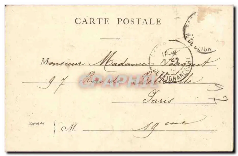 Paris — Lafontaine (Auteuil) — B. demain - Rückseite