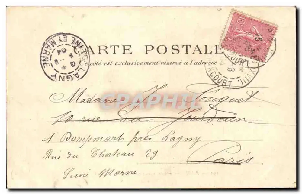 Place Saint-Georges — Paris — P.P.C. Paris — n° 193 - Verso