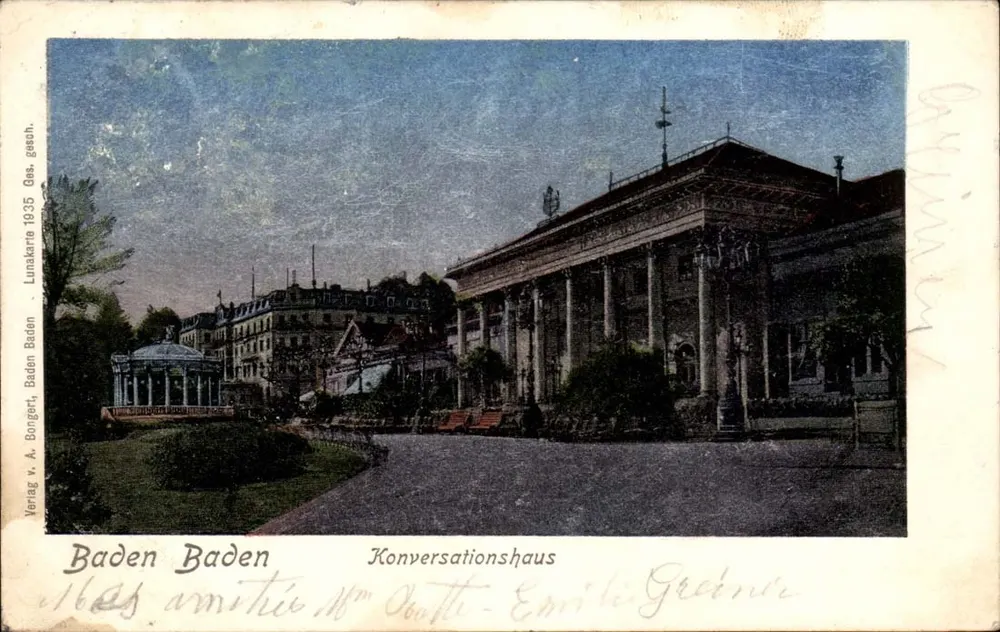 Baden-Baden — Konversationshaus — Verlag v. A. Borgert, Baden, 1935 - Vorderseite