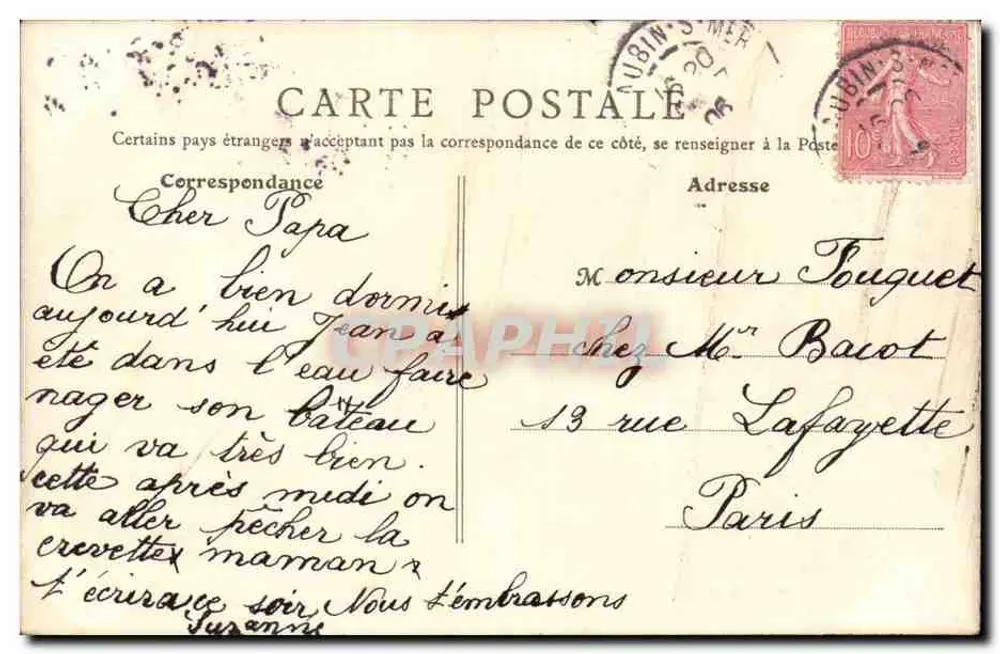 Saint-Aubin-sur-Mer (Calvados) — Erste Versuche der Navigation — B.F., Paris, n°29 - Rückseite