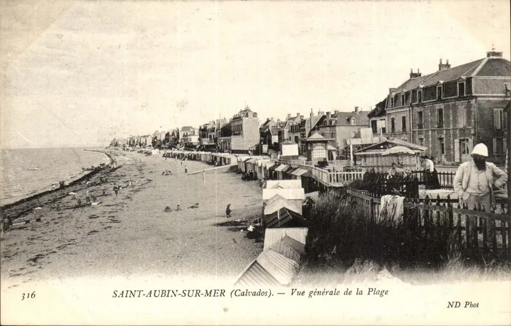 Saint-Aubin-sur-Mer (Calvados) — Vista generale della spiaggia — ND Phot, n°316 - Recto