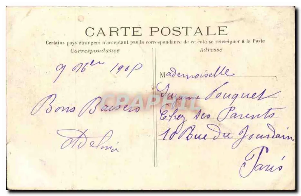 Bois de Boulogne – Bagatelle – Die Kapelle — F.A. 13 - Rückseite