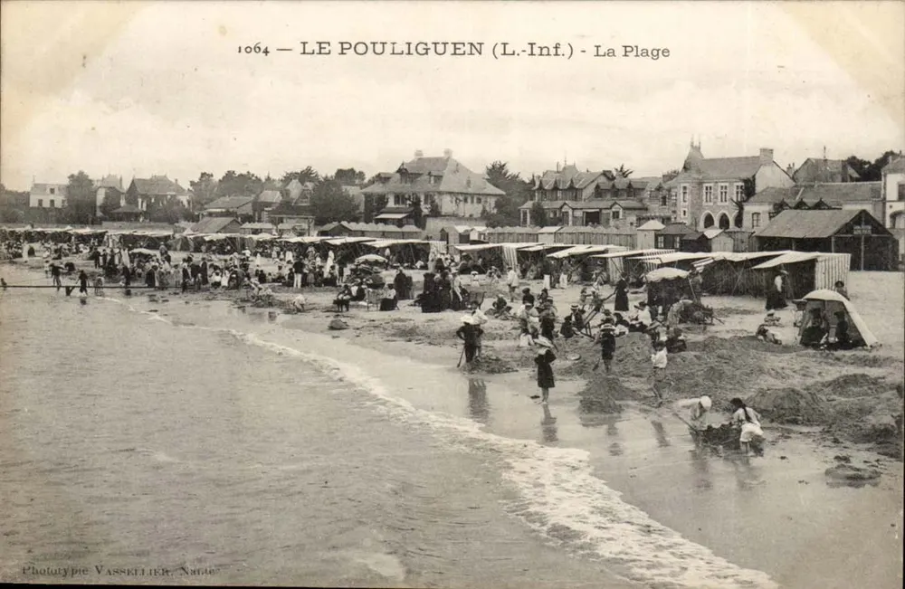 Le Pouliguen (L.-Inf.) - A Praia — Fototipia Vasselier, Nantes — n° 1064 - Frente