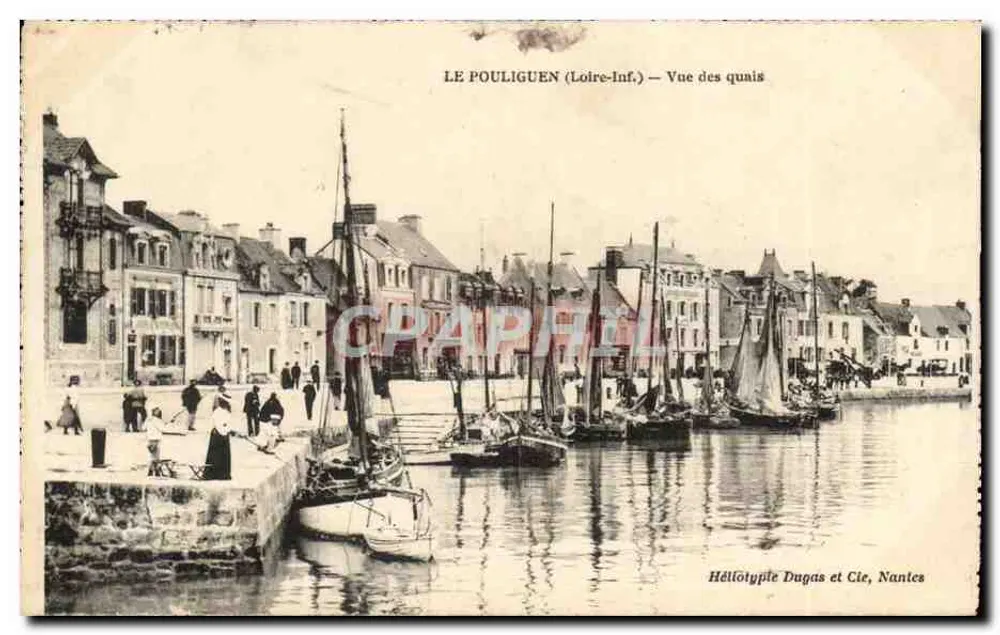 Le Pouliguen (Loire-Inf.) — Ansicht der Kais — Héliotypie Dugas et Cie, Nantes - Vorderseite