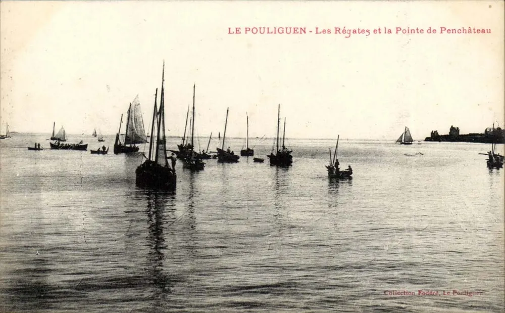 Le Pouliguen — Die Regatten und die Pointe de Penchâteau — Sammlung Fodéré, Le Pouliguen - Vorderseite
