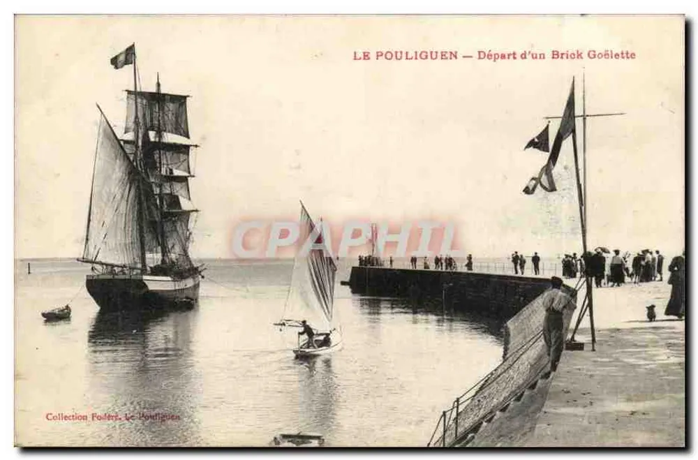 Le Pouliguen — Abfahrt eines Bricks Gobiette — Sammlung Fodére, Le Pouliguen - Vorderseite