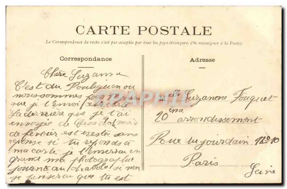 Le Pouliguen (L. Inf.) — A Hora do Banho — Editor L. Inf. - Verso
