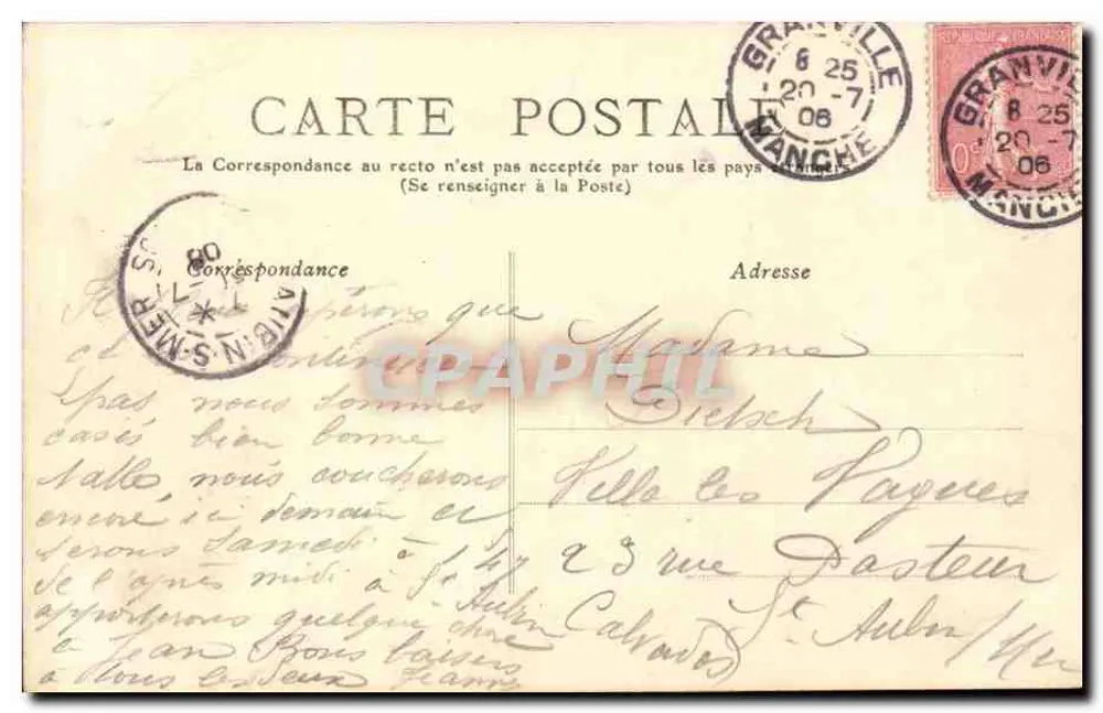 Granville, Caverna do Roc — Manche — 37 — editor não identificado - Verso