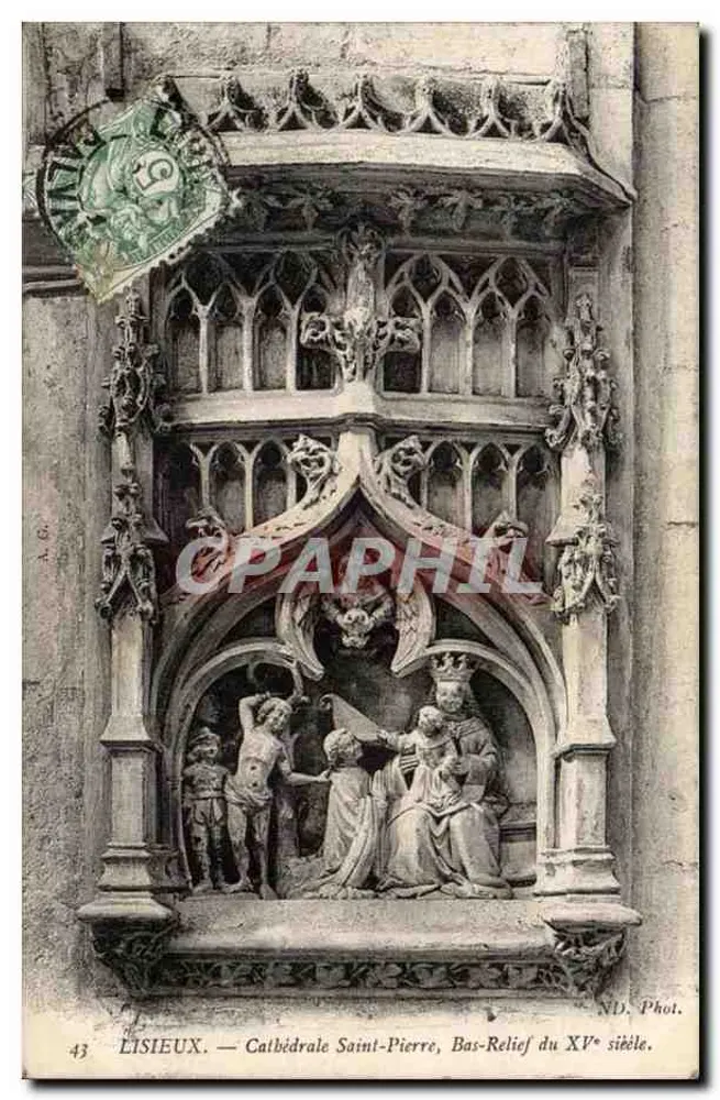 Lisieux — Kathedrale Saint-Pierre, Gotisches Basrelief aus dem 15. Jahrhundert — ND. Fot. - Vorderseite
