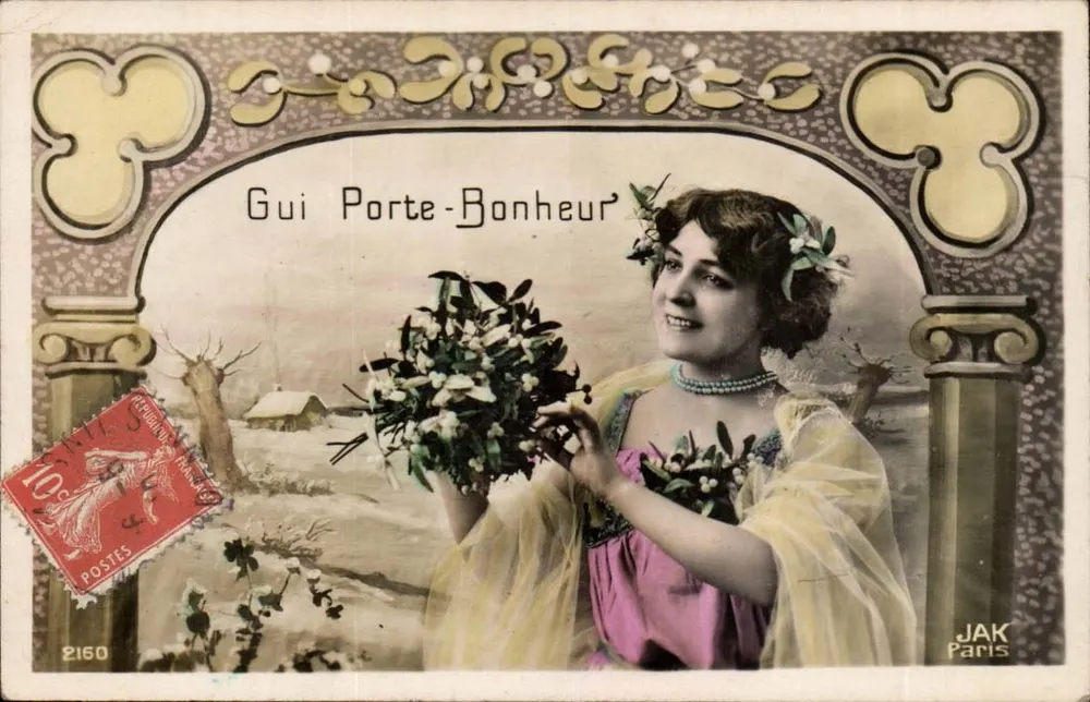 Gui Porte-Bonheur — Frau mit einem Gui — JAK Paris - Vorderseite