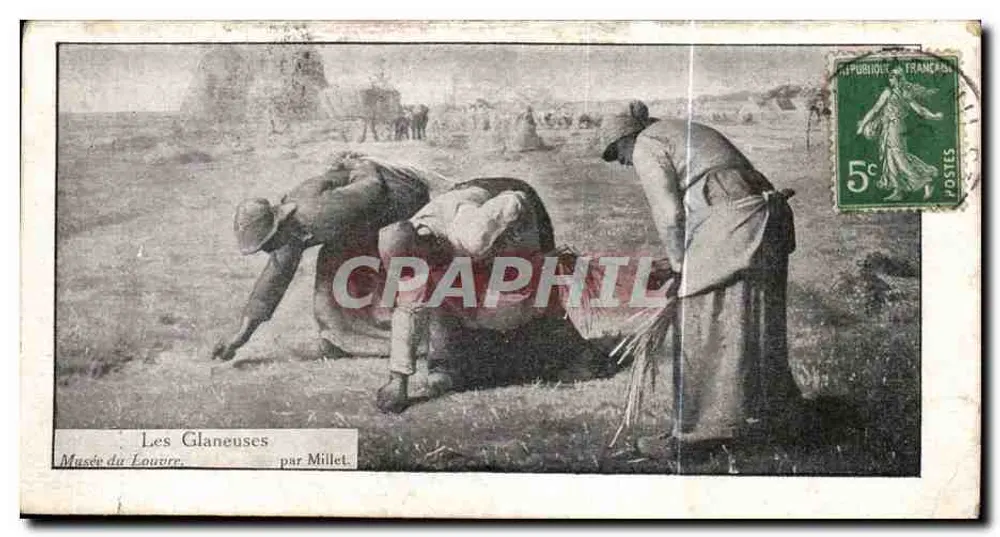 Die Erntehelferinnen — Nachbildung der Arbeit von Millet — Louvre-Museum - Vorderseite