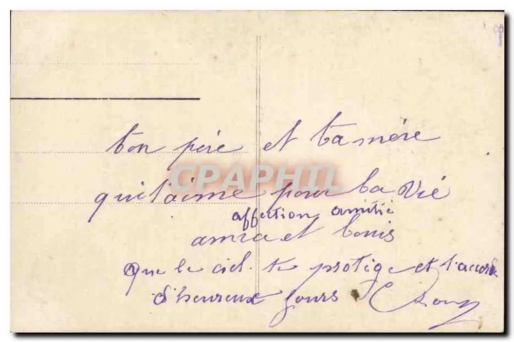 Frau in blühender Kleidung mit Blumenstrauß — Geburtstag — Paris, n° 296 - Rückseite