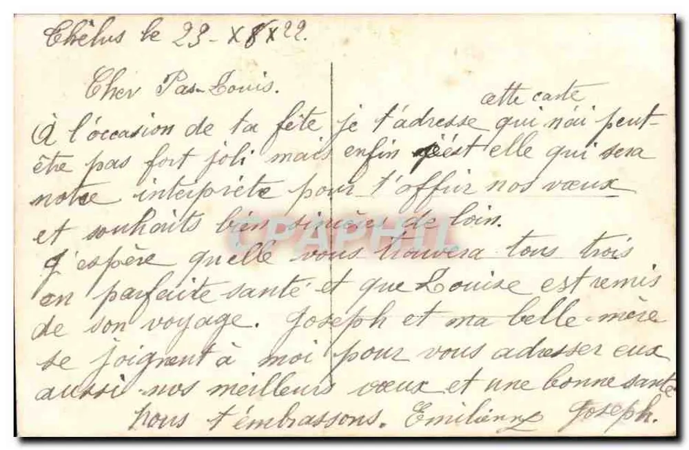 Junge Frau mit lockigem Haar — Studioporträt — DIX PARIS 1598 - Rückseite