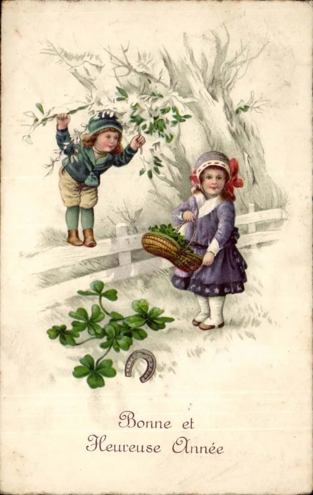 Kinder, die Zweige sammeln — Thema: Saint-Patrick — Verlag C. F. - Vorderseite