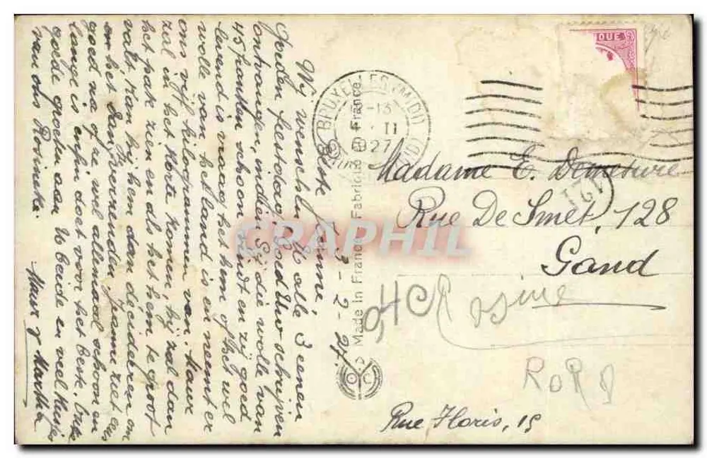 Blumenbouquet in Farben — Frohe Geburtstagsgrüße von Roro — Verlag Roro, Nr. 4232 - Rückseite