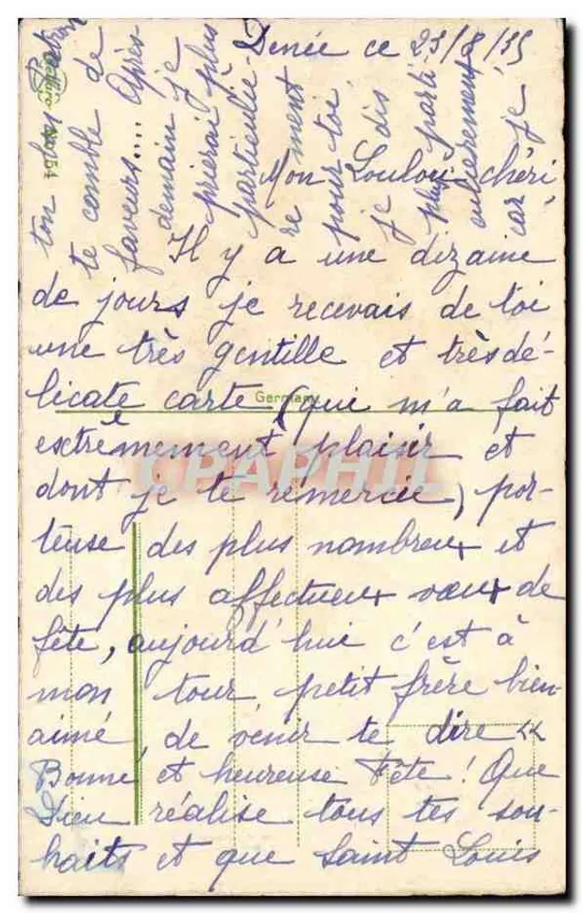 Rose-Sträußchen — Frohe Geburtstagskarte — Ansichtskarte - Rückseite