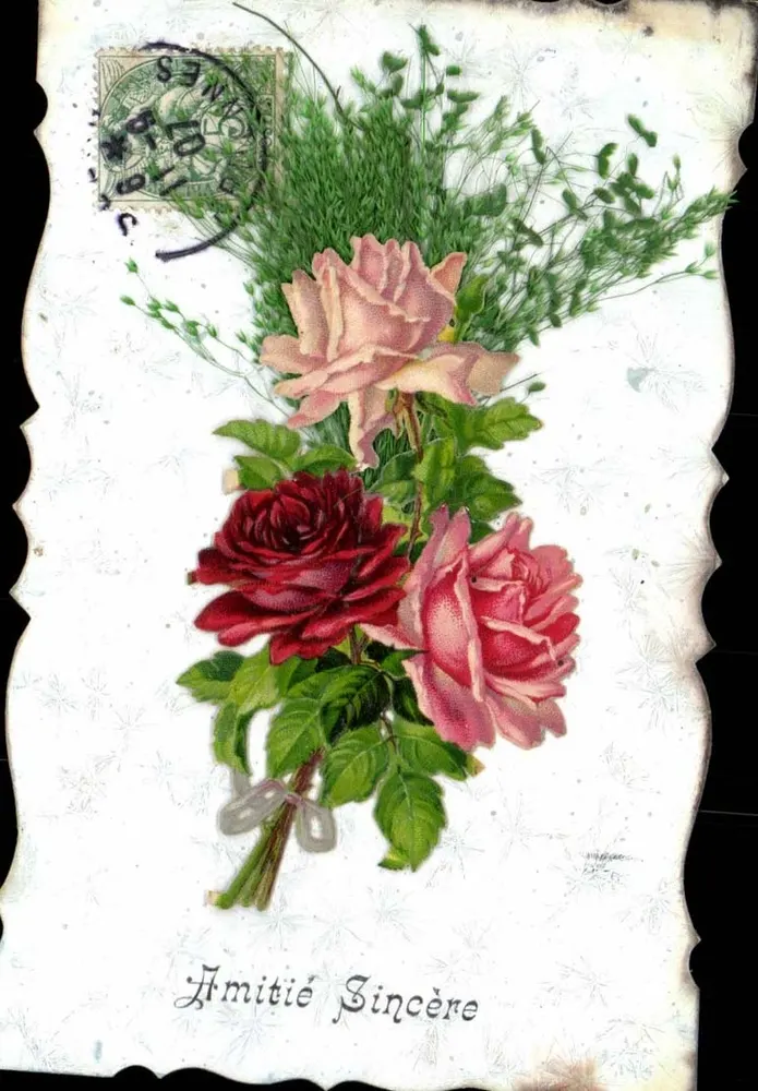 Rosenbouquet — Echte Freundschaft — Verlag nicht sichtbar - Vorderseite