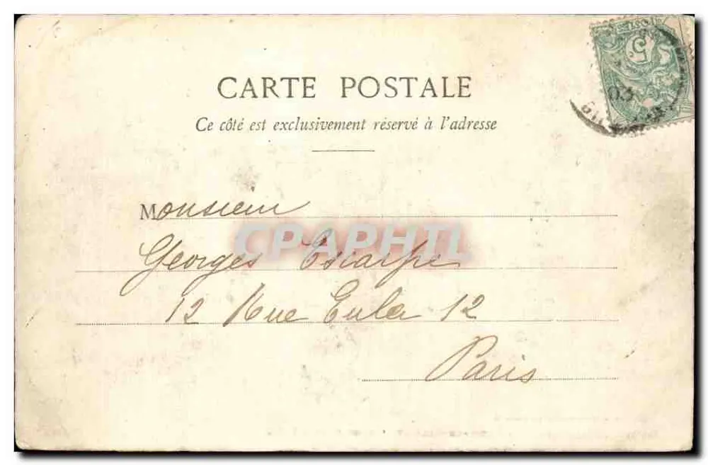 Macau (Médoc) — Das Rathaus und die Kirche Notre-Dame — Libourne, Henry-Guillier, rue Tournoue, n°3028 - Rückseite