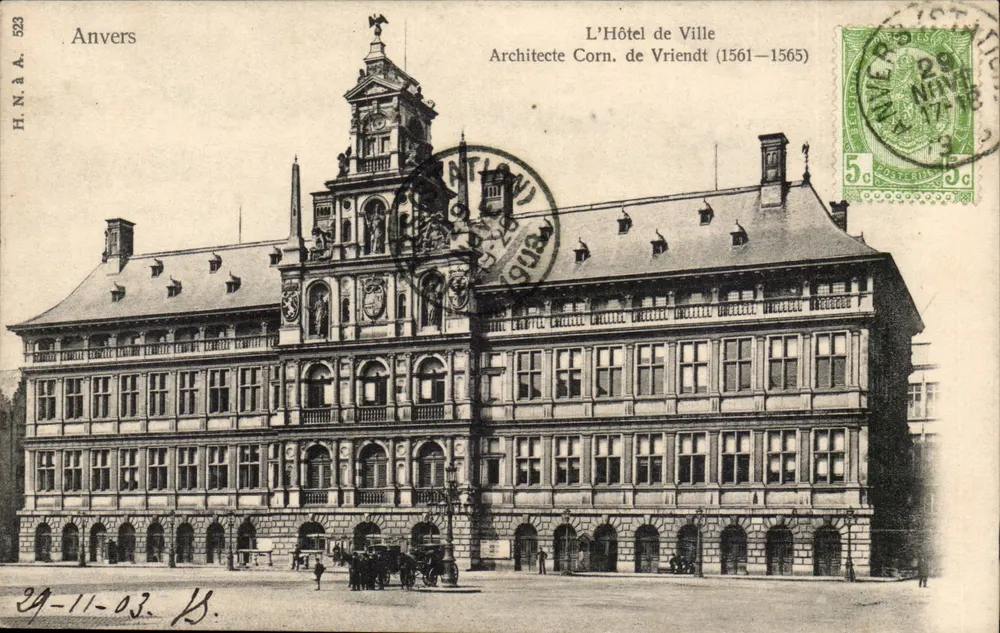 Antwerpen — Stadthaus — Architekt Corn. de Vriendt (1561-1565) — H.N.A.A. 523 - Vorderseite