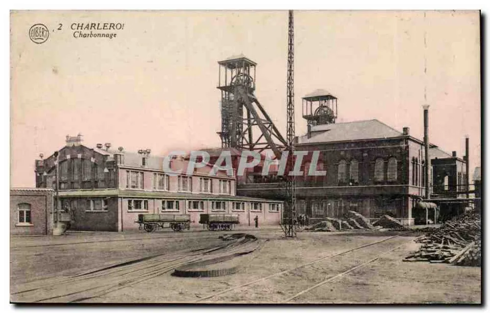 Charleroi — Kohlebergwerk — Verlag Gibert, Nr. 2 - Vorderseite