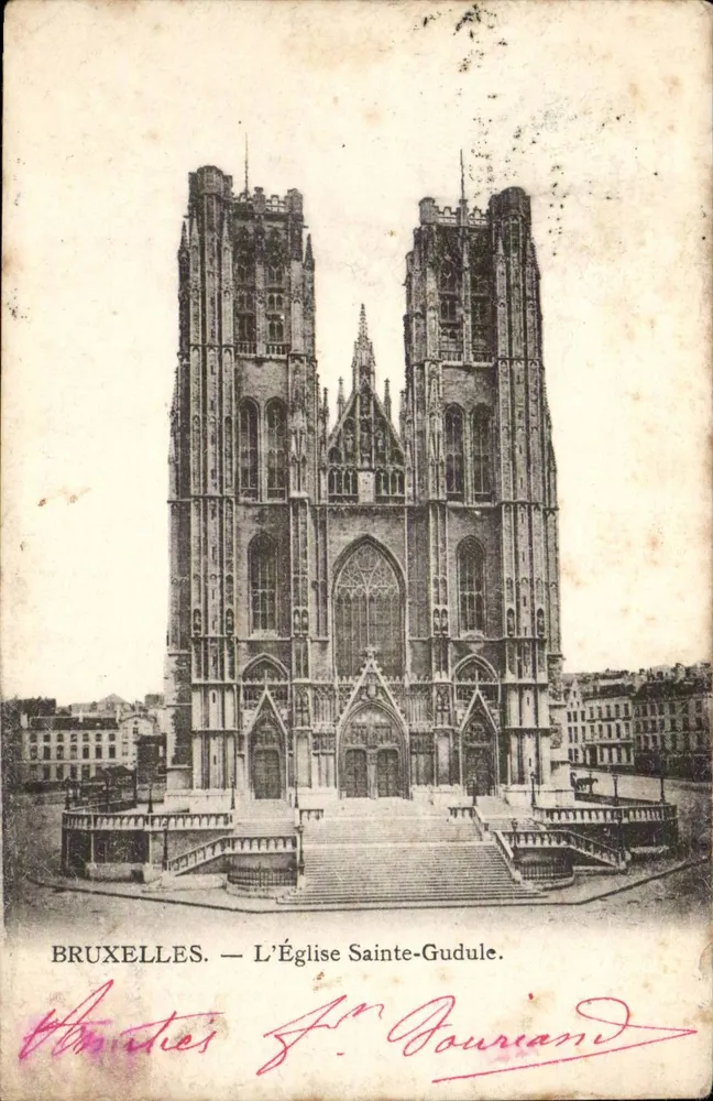 Brüssel — Die Kirche Saint-Gudule — F. Pouriand - Vorderseite