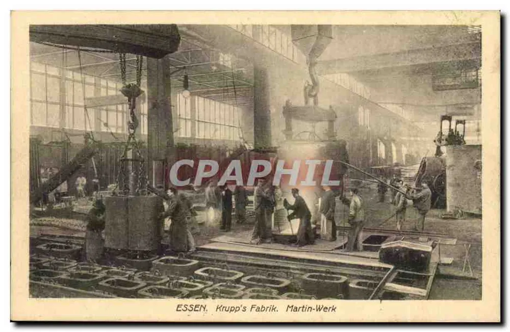 Essen - Krupp's Fabrik Martin-Werk — Verlag Friedrich Schulte, Nr. 1707 - Vorderseite