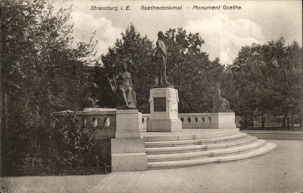 Estrasburgo i. E. — Monumento Goethe — Kunstverlag E. Hartmann - Frente