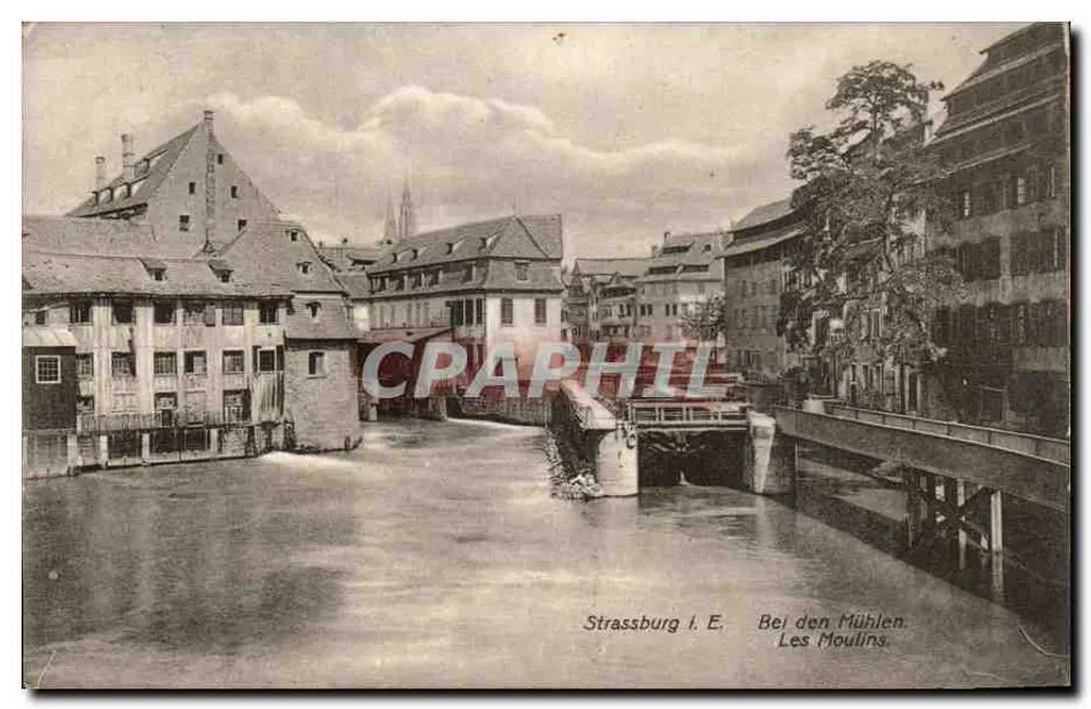Strasbourg I. E. — Bei den Mühlen / Les Moulins — Kunstverlag E. Hartmann - Frente