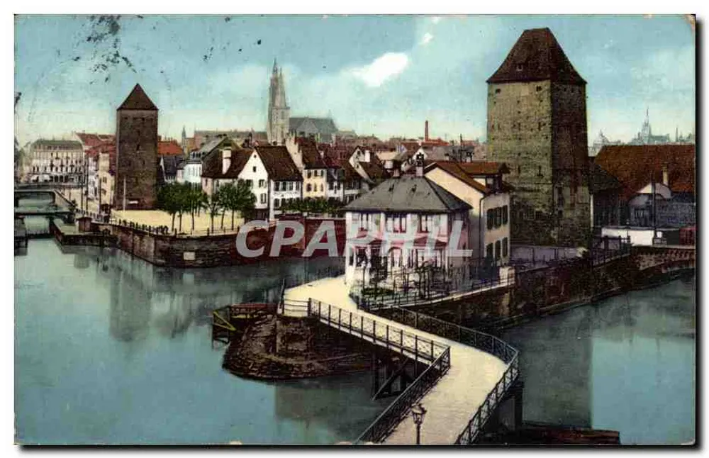 Straßburg — Ansicht vom Schiffsbrückentor — Kunstverlag Martmann, Straßburg - Vorderseite