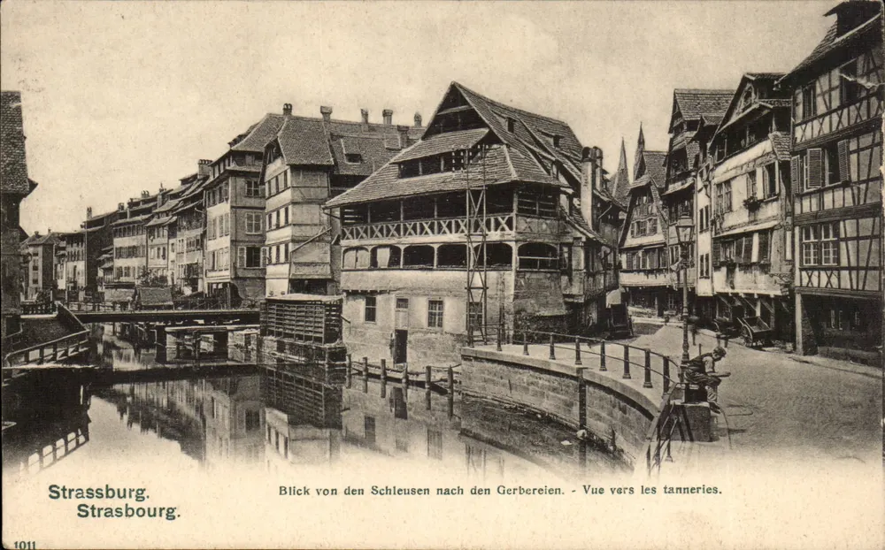 Estrasburgo — Vista em direção às curtumes — editor Strassburg, n° 1011 - Frente